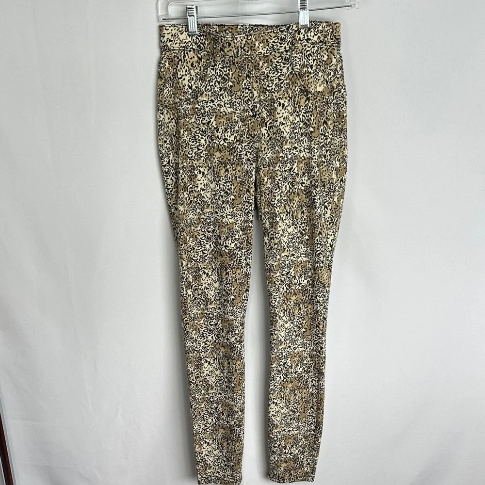 Hue Leopard Print Skinny Pants Leggings Size P/S (Small) Stretch - Picture 3 of 11